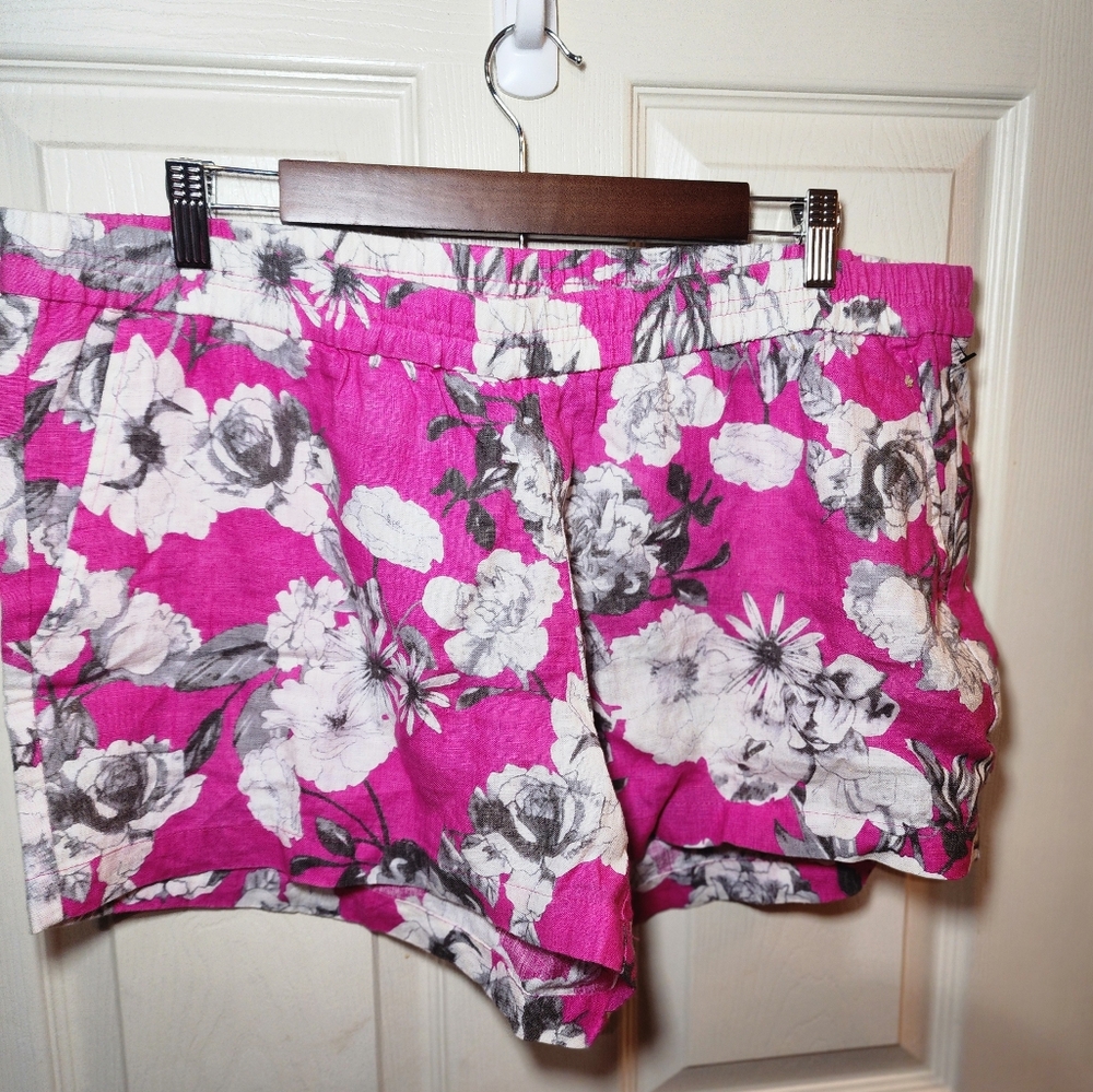 Kut from the Kloth Pink Floral High Waist Shorts
